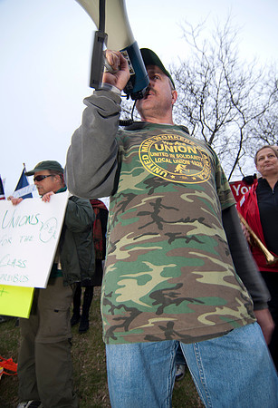 Vermont Unions and WOrkers Rally against visit by RNC Chair Rence Preibus